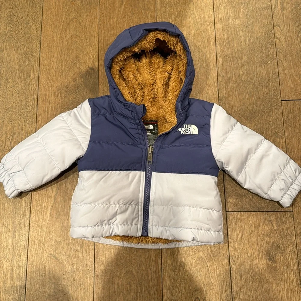 The North Face Baby Reversible Mount Chimbo Full Zip Hooded Periwinkle 3-6 month